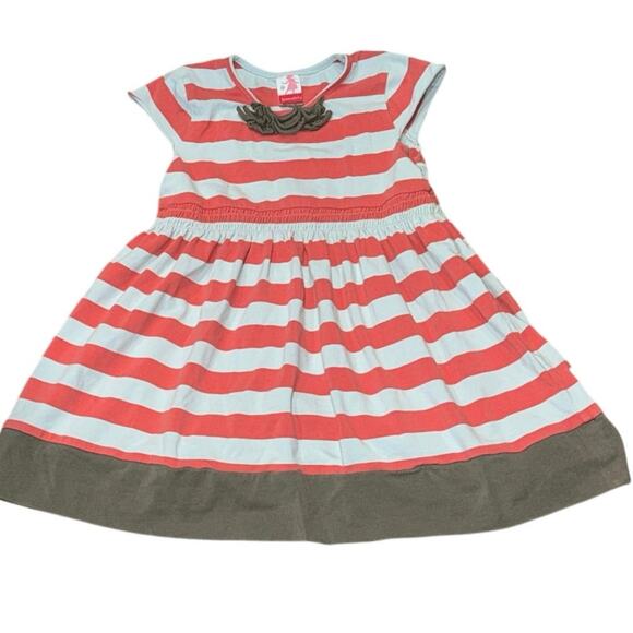 Matilda Jane Serendipity Peppermint Lap Dress Size 4 Red Stripe Ruffle Hem - Picture 2 of 7